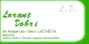 lorant dobri business card